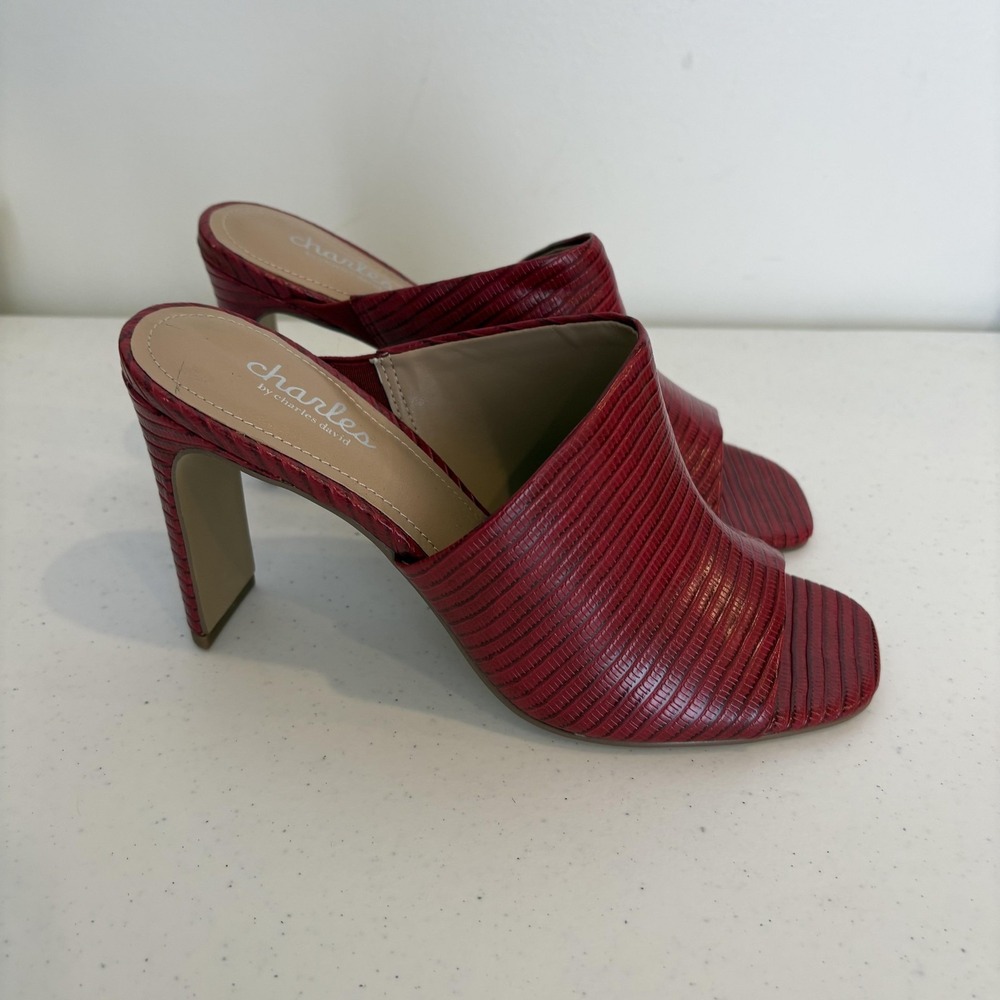 Charles by Charles David Shoes Womens Size 7M Block Heel‎ Slide Mule Sandals